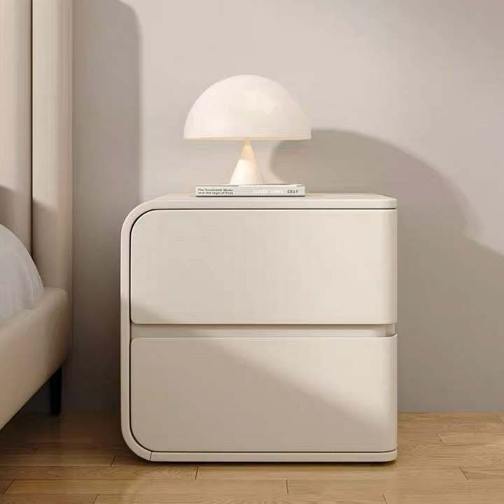 DUNCAN Modern Leather Bedside / Side Table