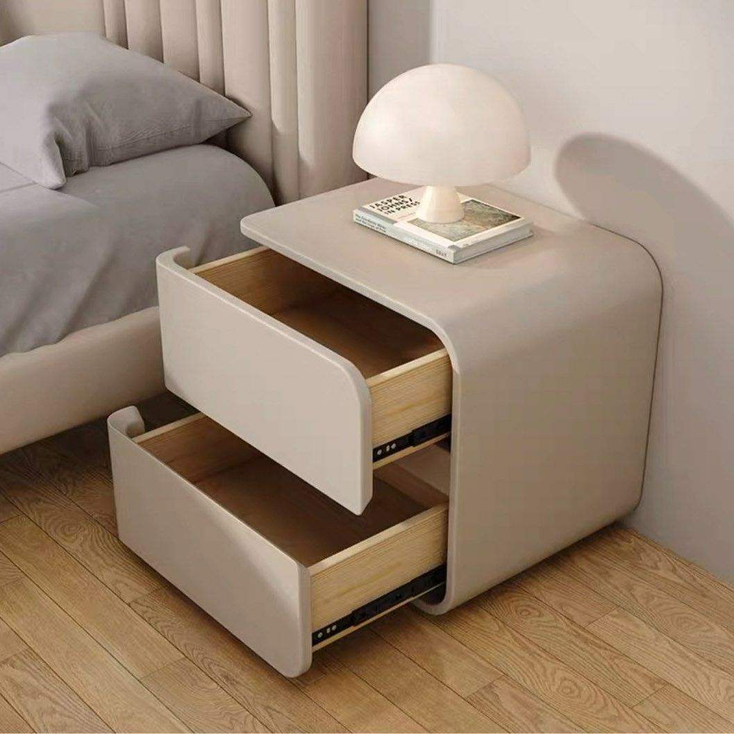 DUNCAN Modern Leather Bedside / Side Table