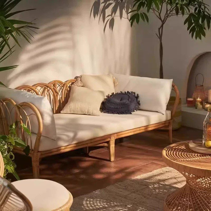 ARDE Rustic Rattan Sofa