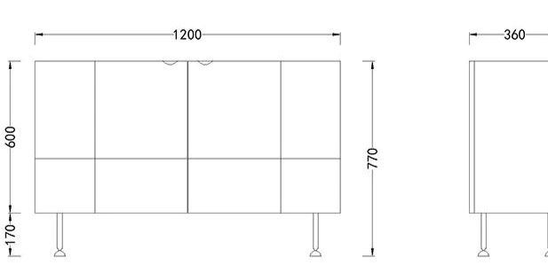 HILLION Modern Sideboard