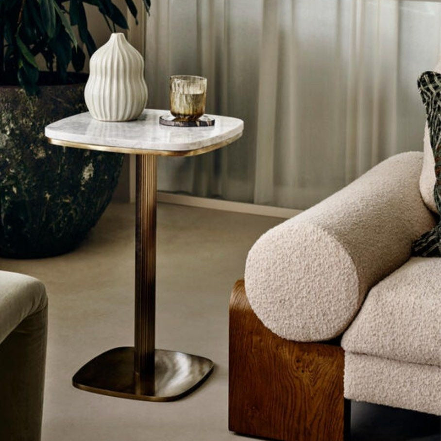 RABBAN Modern Marble Side Table