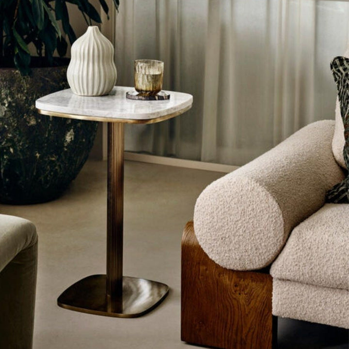 RABBAN Modern Marble Side Table