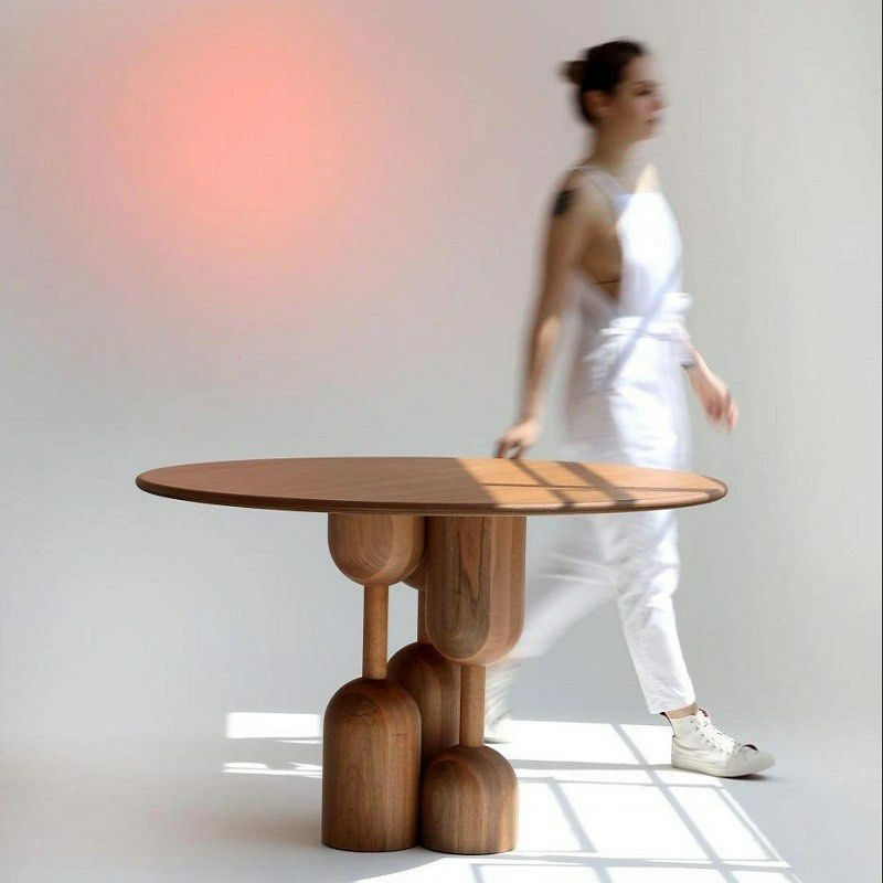 JAIME Modern Solid Wood Round Dining Table