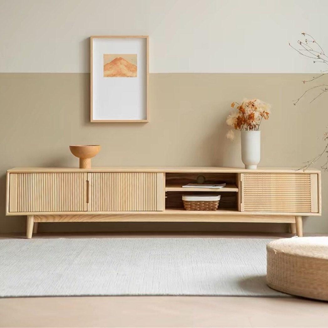KORRIS Modern Solid Wood TV Console