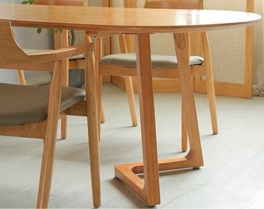 HALSTON Scandinavian Solid Wood Dining Table