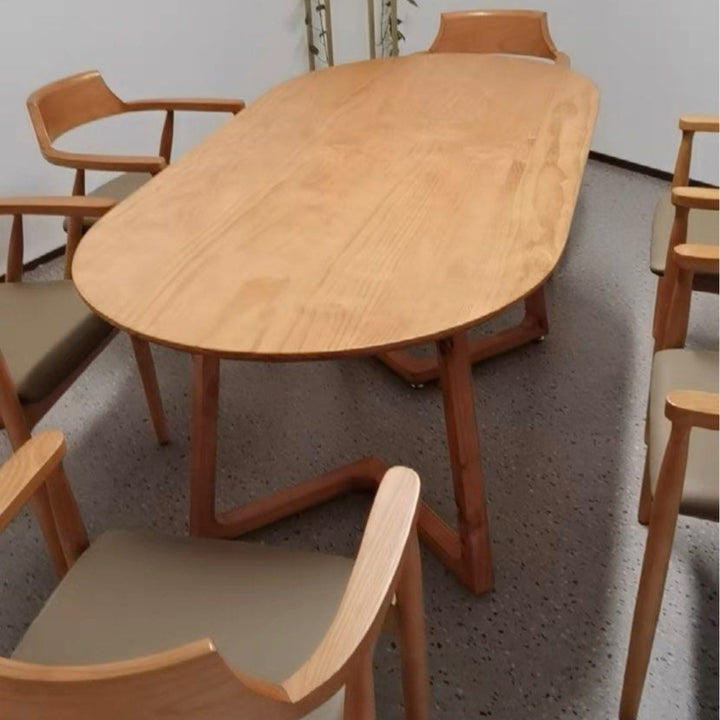 HALSTON Scandinavian Solid Wood Dining Table