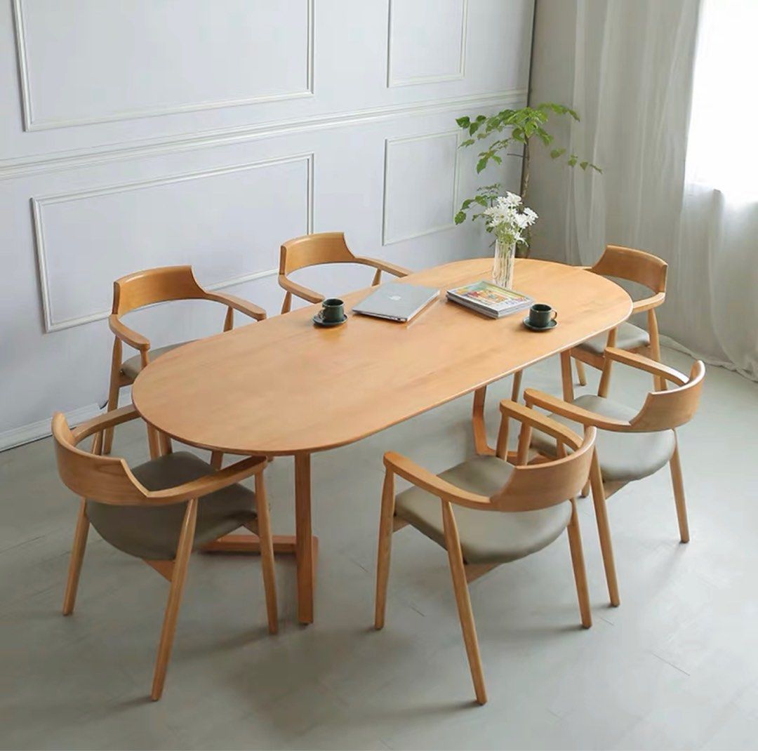 HALSTON Scandinavian Solid Wood Dining Table
