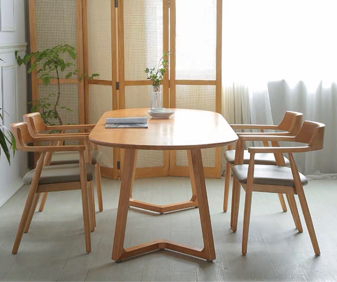 HALSTON Scandinavian Solid Wood Dining Table