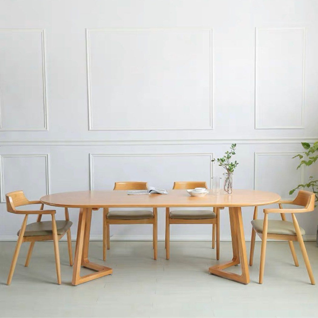 HALSTON Scandinavian Solid Wood Dining Table