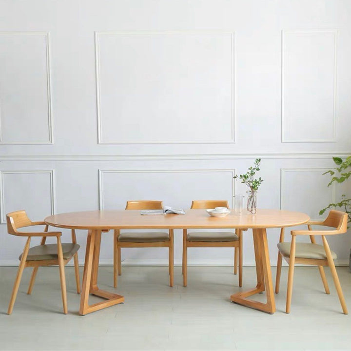 HALSTON Scandinavian Solid Wood Dining Table