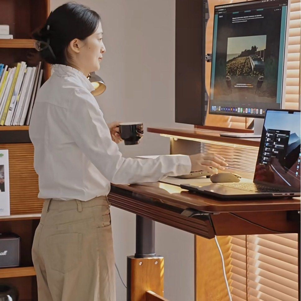 TORRIN Modern Solid Wood Smart Desk