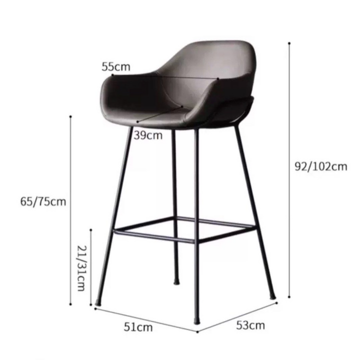 SENAN Modern Leather Bar Stool