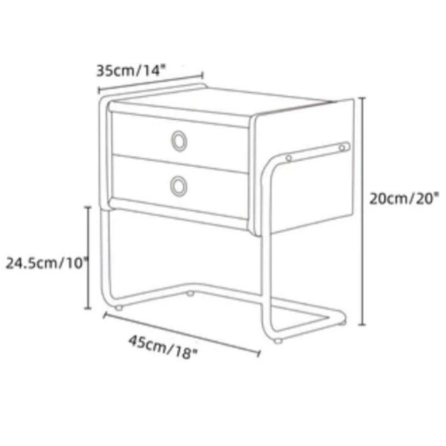 EURON Solid Wood Drawer Nightstand