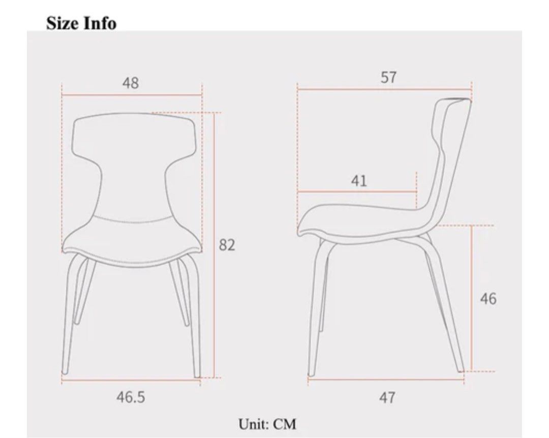 GALIEN Faux Leather Dining Chair (set of 2)