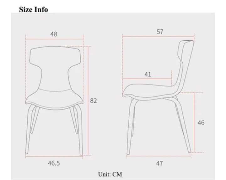 GALIEN Faux Leather Dining Chair (set of 2)
