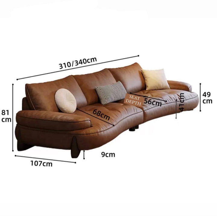 ALMIRA Modern Leather Sofa