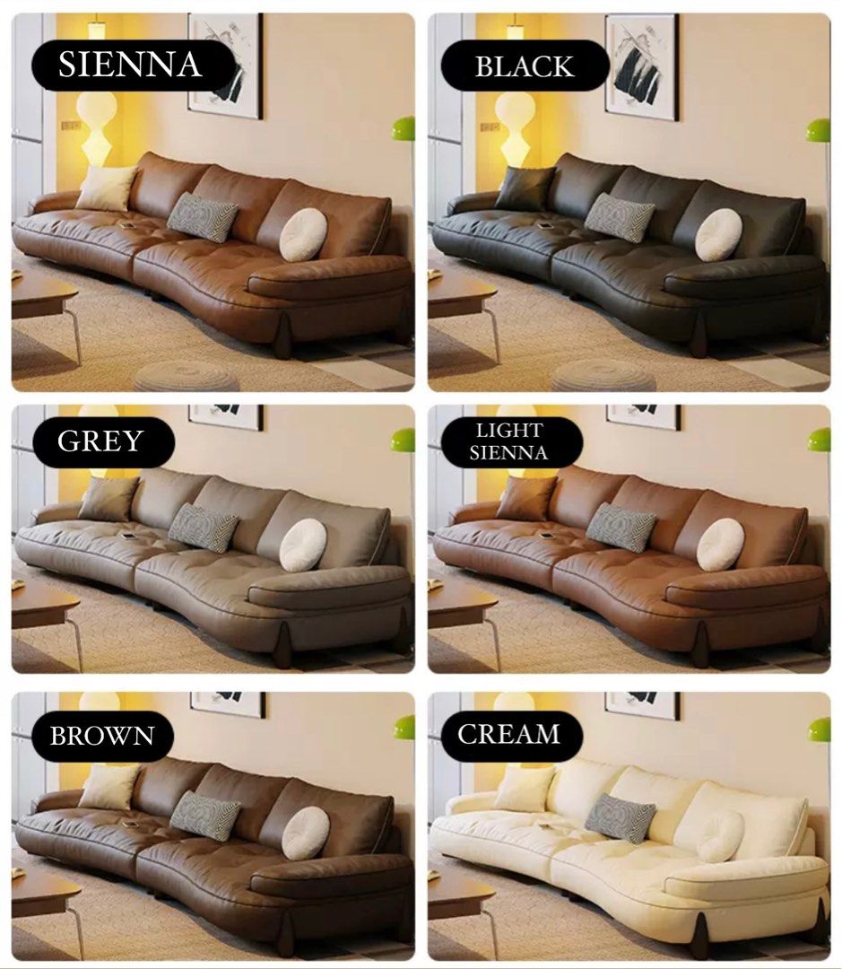 ALMIRA Modern Leather Sofa