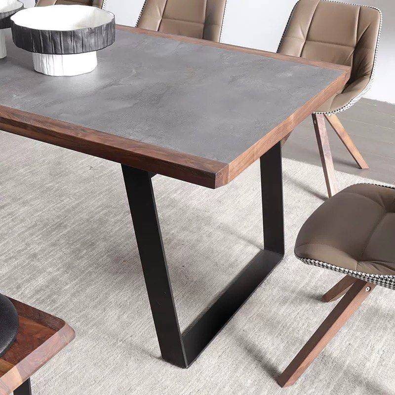 MESKO Modern Solid Walnut Wood Dining Table