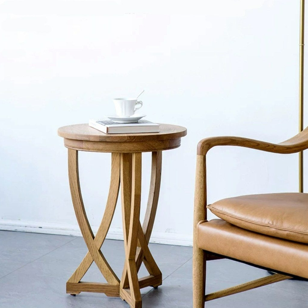SHADDAM Modern Solid Wood Side Table