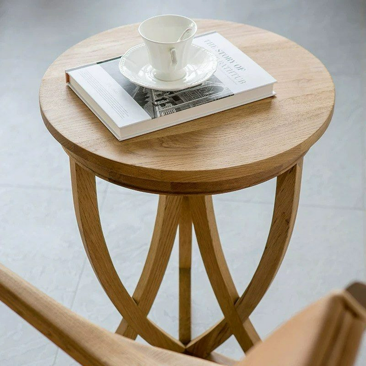 SHADDAM Modern Solid Wood Side Table