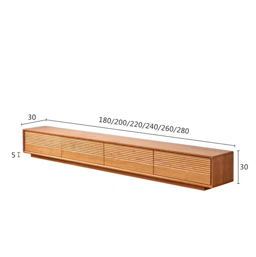 LUMYA Japandi Solid Wood TV Console