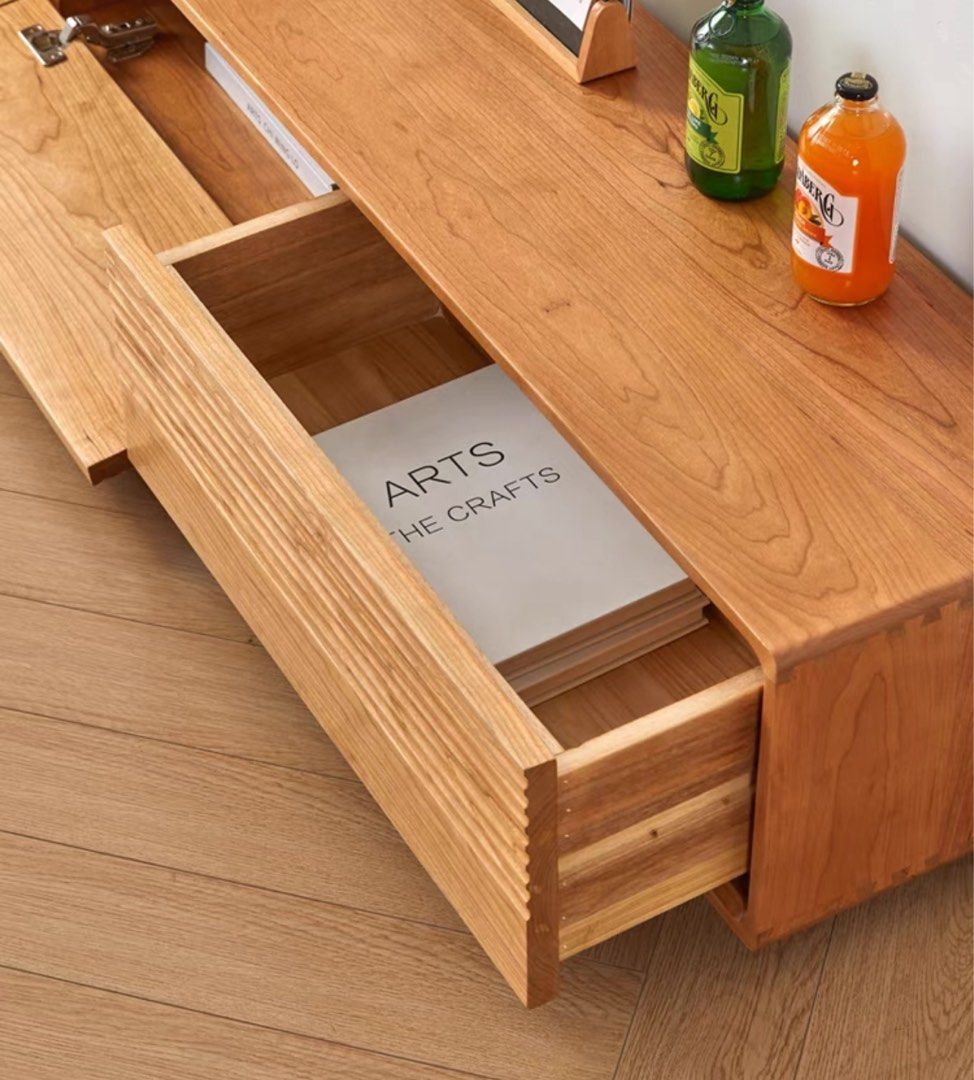 LUMYA Japandi Solid Wood TV Console