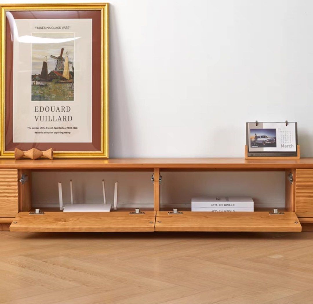 LUMYA Japandi Solid Wood TV Console