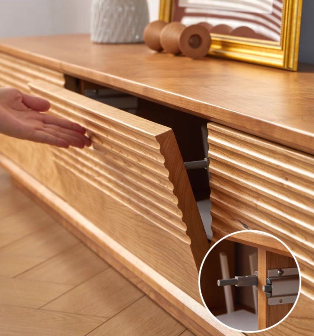LUMYA Japandi Solid Wood TV Console