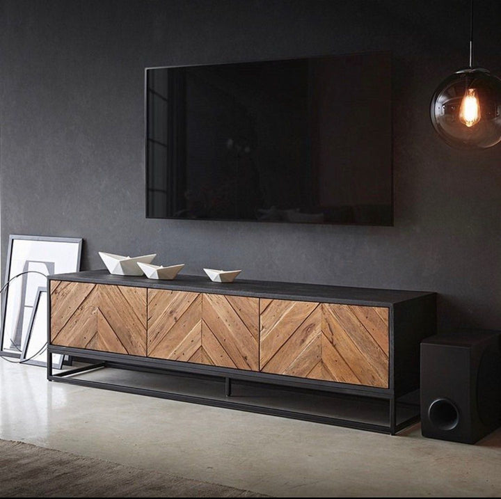 RAGOR Industrial Pine Wood TV Console