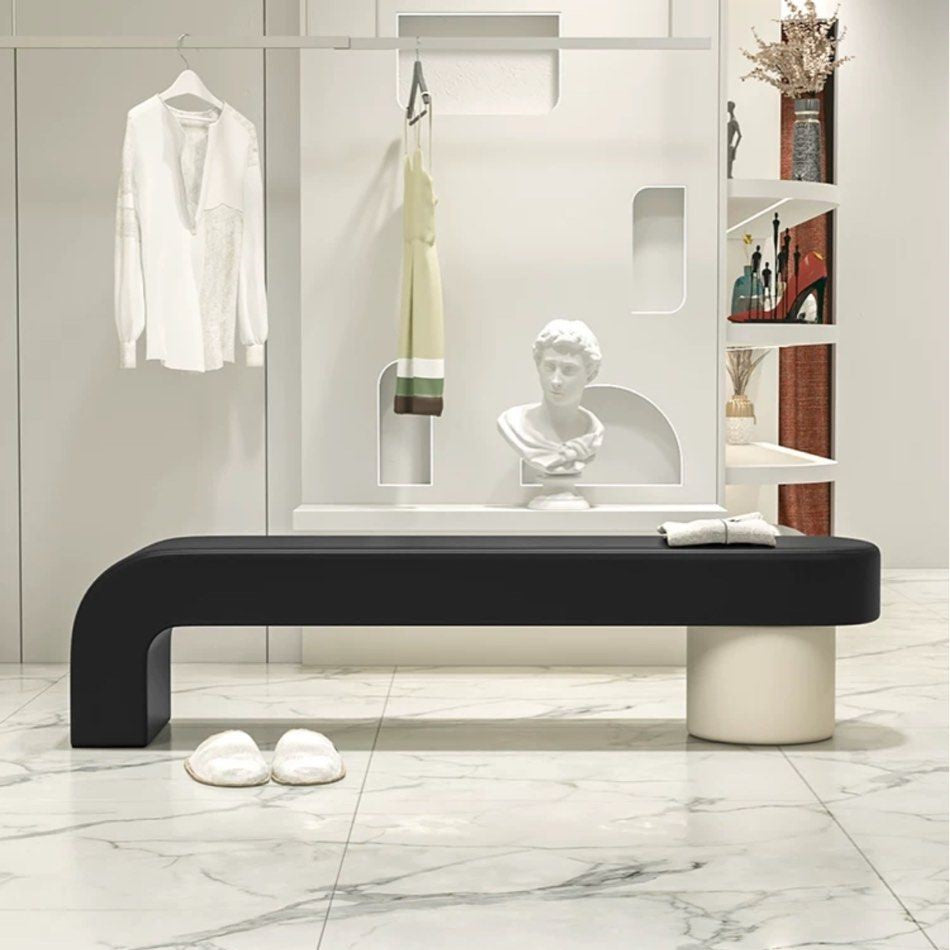 GALILEO Modern Leather Bench