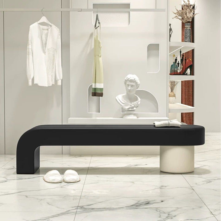 GALILEO Modern Leather Bench