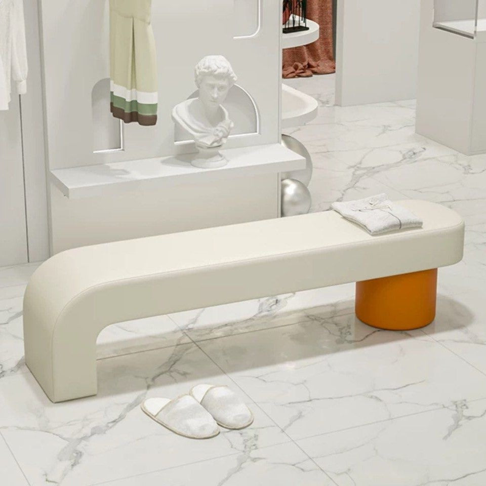 GALILEO Modern Leather Bench