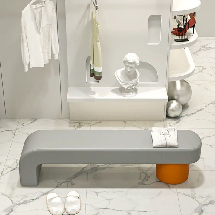 GALILEO Modern Leather Bench