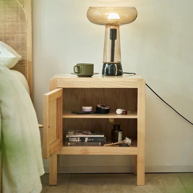 DOSKO Rattan Bedside Table