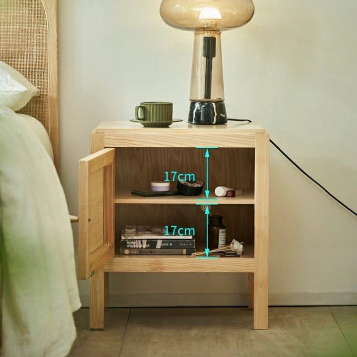 DOSKO Rattan Bedside Table