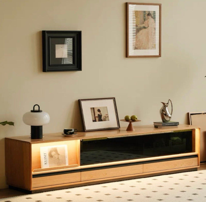 KAALYN Modern Solid Wood TV Console