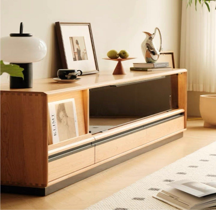 KAALYN Modern Solid Wood TV Console
