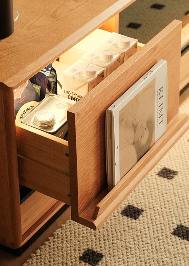 KAALYN Modern Solid Wood TV Console