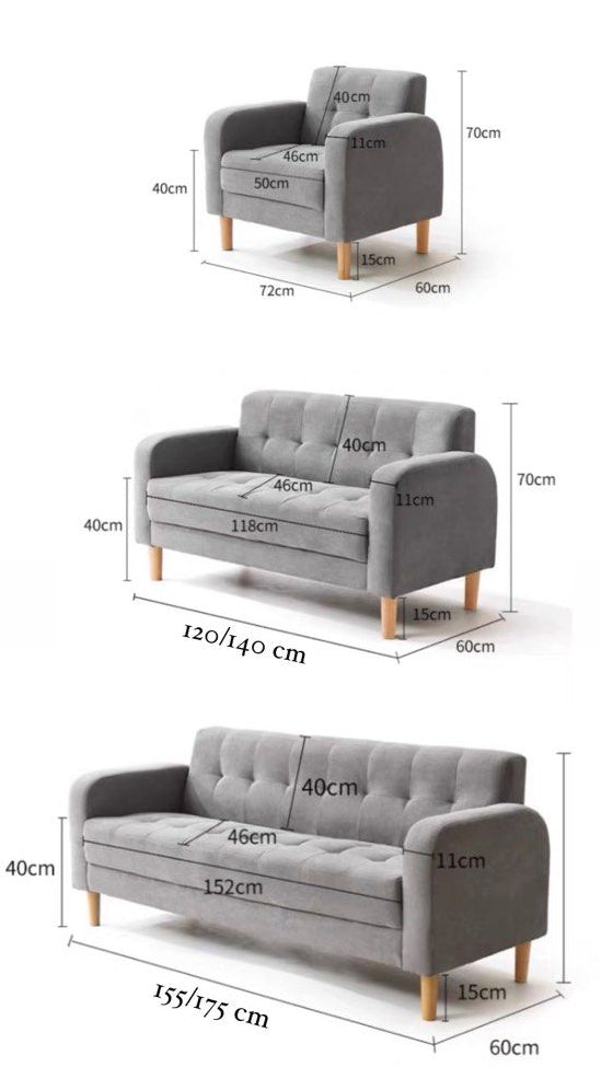 ELIRNO Modern Fabric Sofa