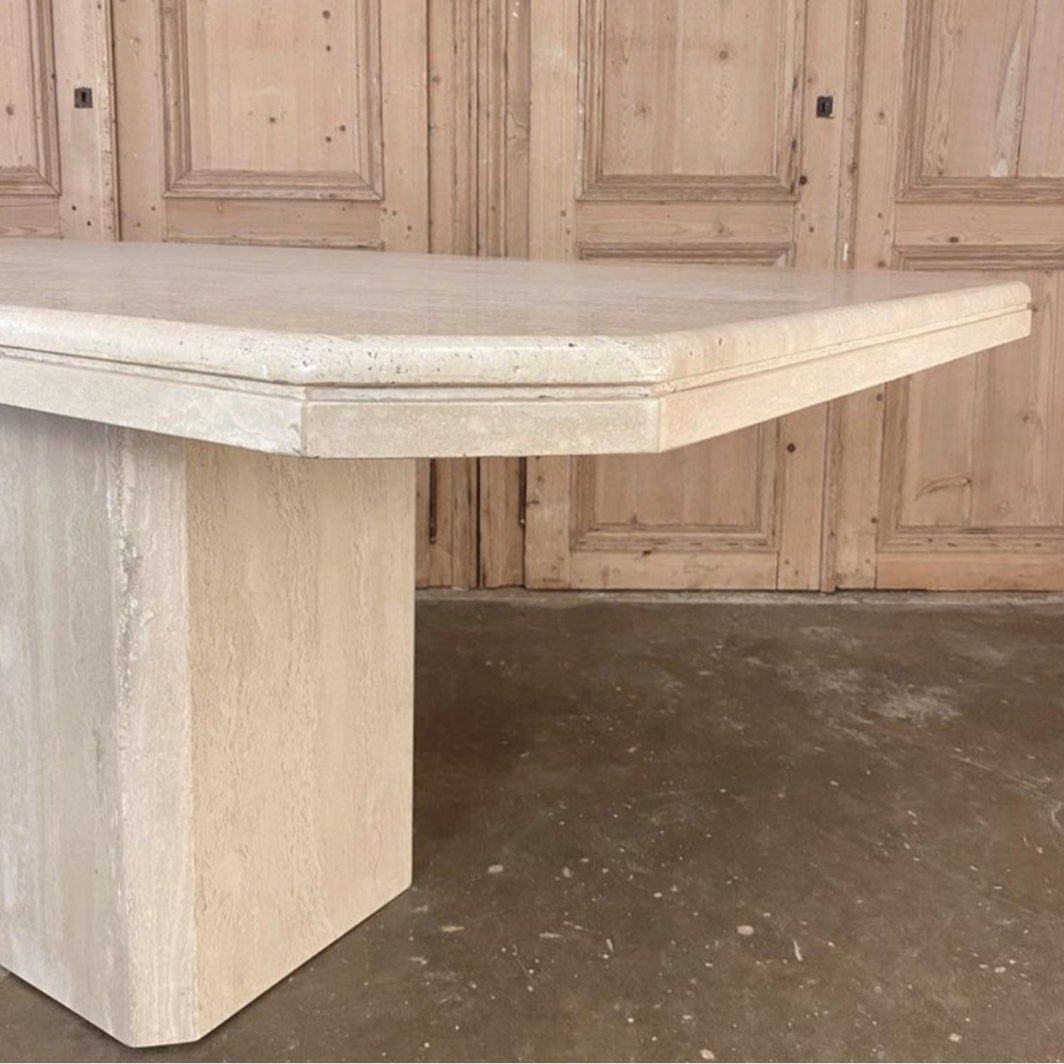 DIANN Modern Travertine Dining Table