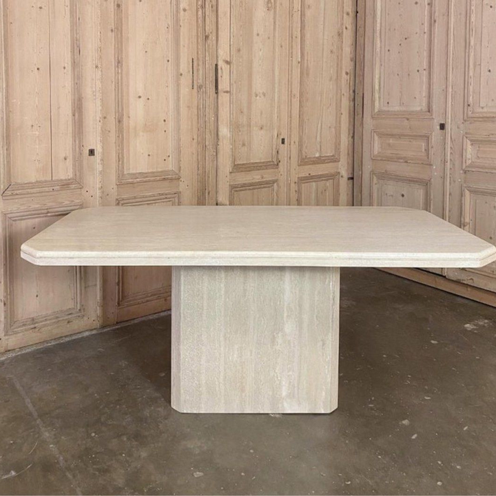 DIANN Modern Travertine Dining Table