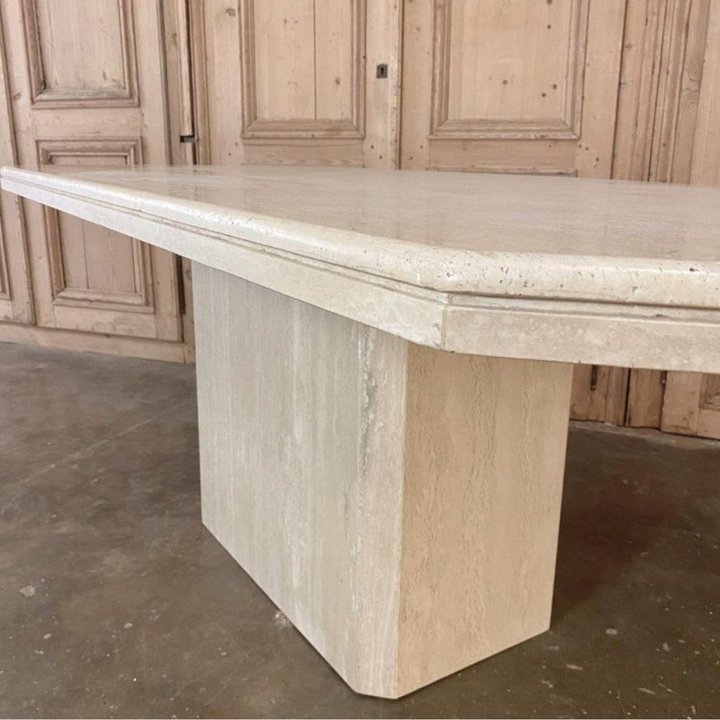 DIANN Modern Travertine Dining Table