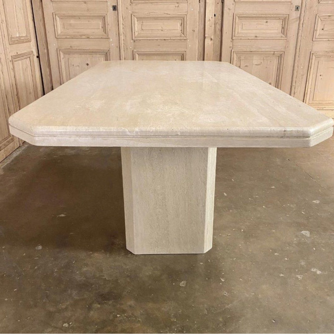 DIANN Modern Travertine Dining Table