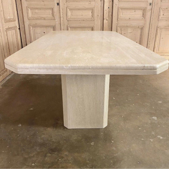 DIANN Modern Travertine Dining Table