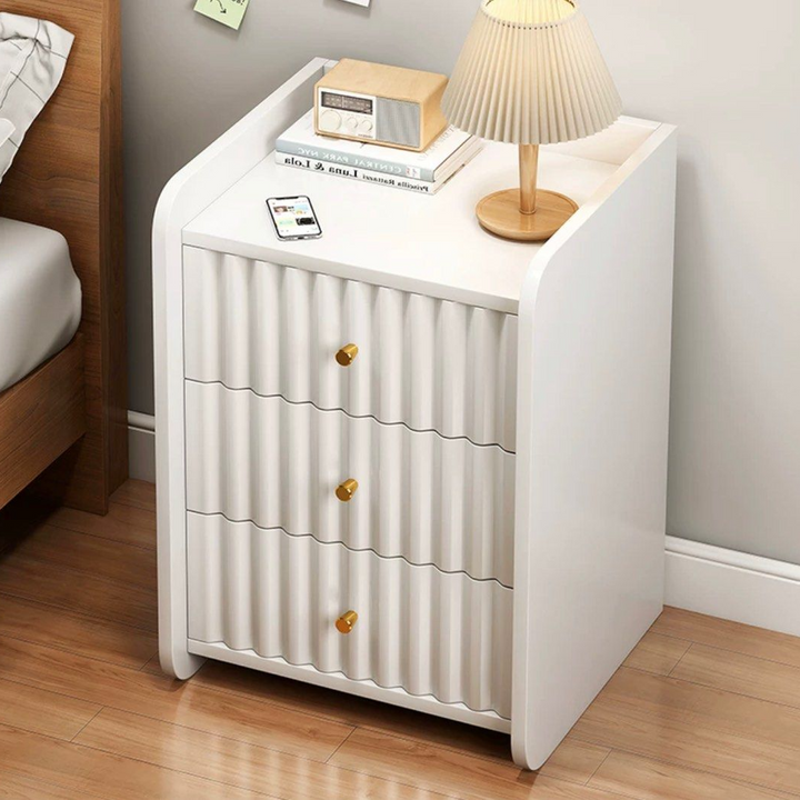 ALEXIS White Side Table