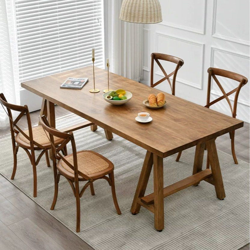 ESTRADA Rustic Solid Wood Dining Table