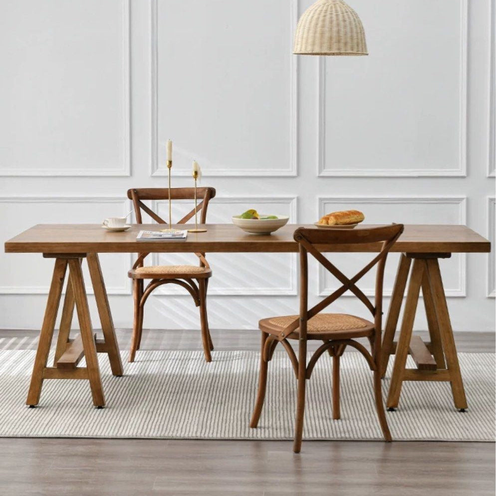 ESTRADA Rustic Solid Wood Dining Table