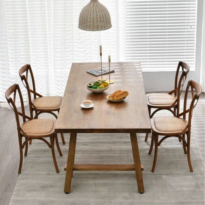ESTRADA Rustic Solid Wood Dining Table
