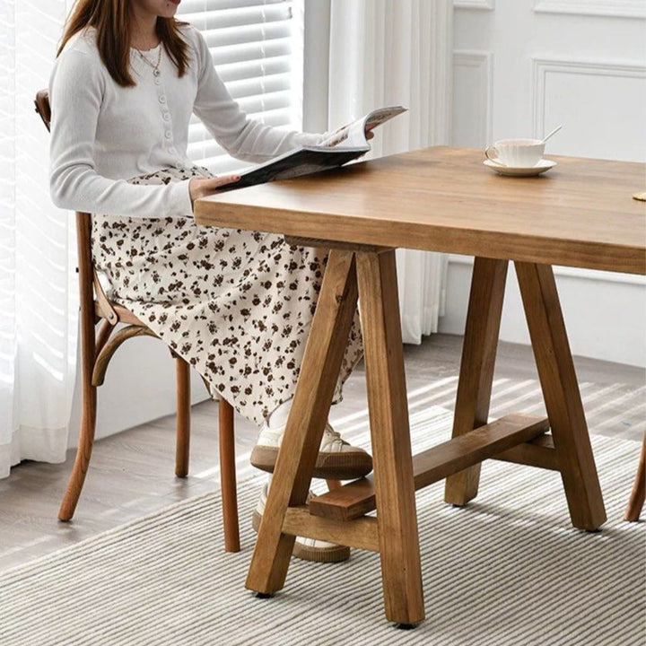 ESTRADA Rustic Solid Wood Dining Table