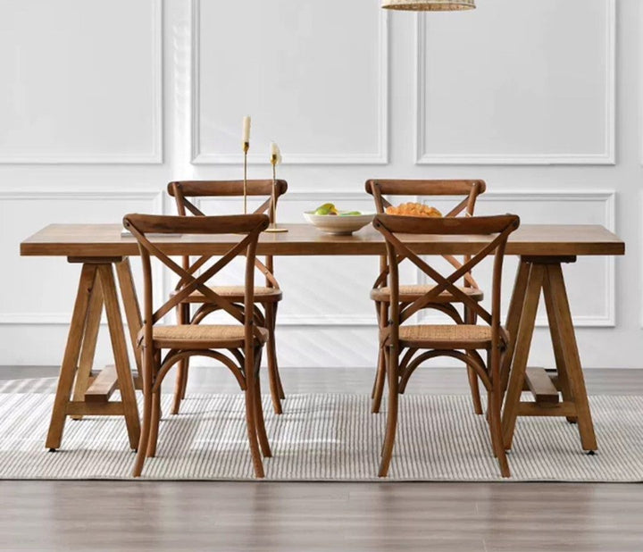 ESTRADA Rustic Solid Wood Dining Table